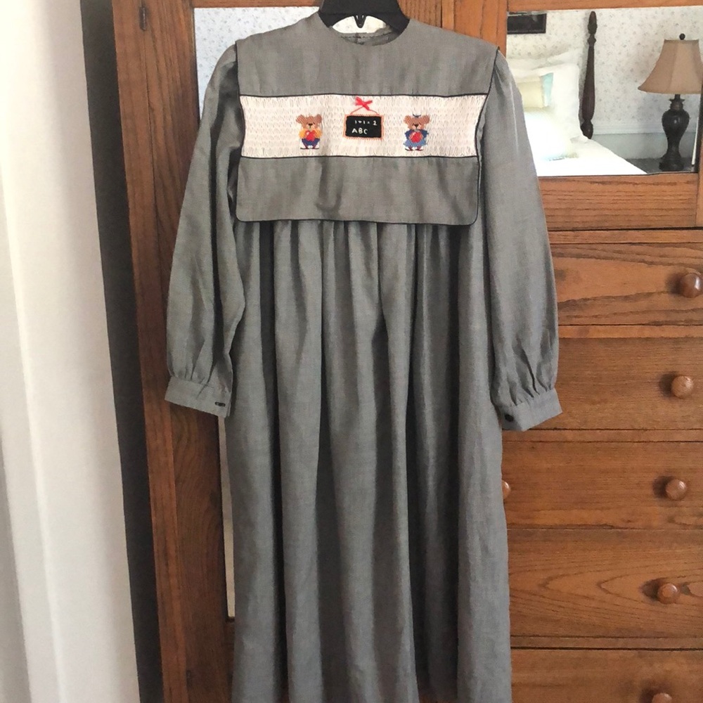 DRESS WITH SMOCKED COLLAR